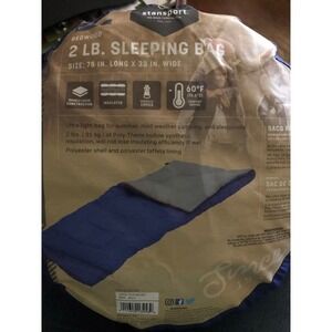 Stansport Redwood 2.5 lb blue Sleeping bag double layered insulated zippered